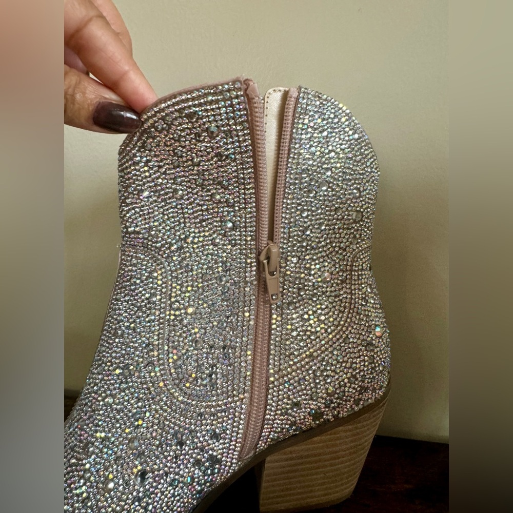 Matisse Harlow Western Ankle Boot Womens Size 9 Rhinestone Cowgirl Fall Boots - Picture 7 of 10